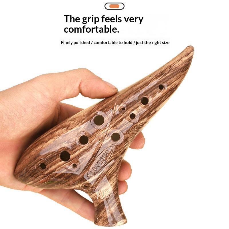 Ocarina Ceramic - NUOVO Strumento Ocarina a 12 Fori,