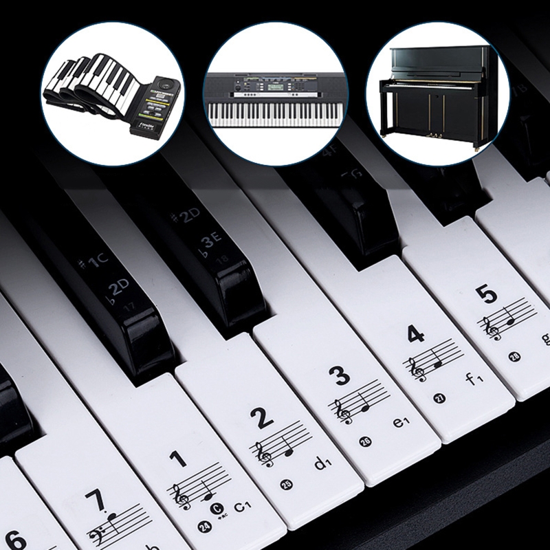 Keyboard Piano 61 Key - Adesivi trasparenti rimovibili per tastiera di