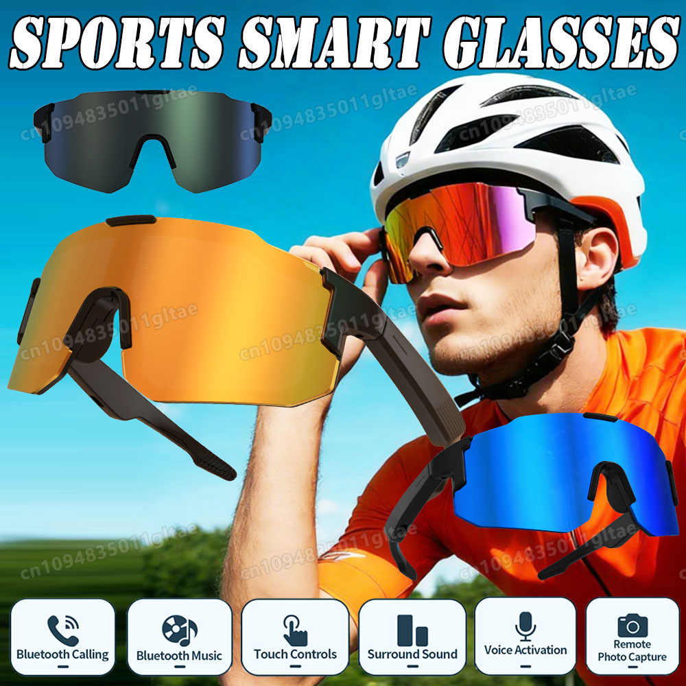 Audio Music For Video - Occhiali Smart da Ciclismo con Fotocamera,