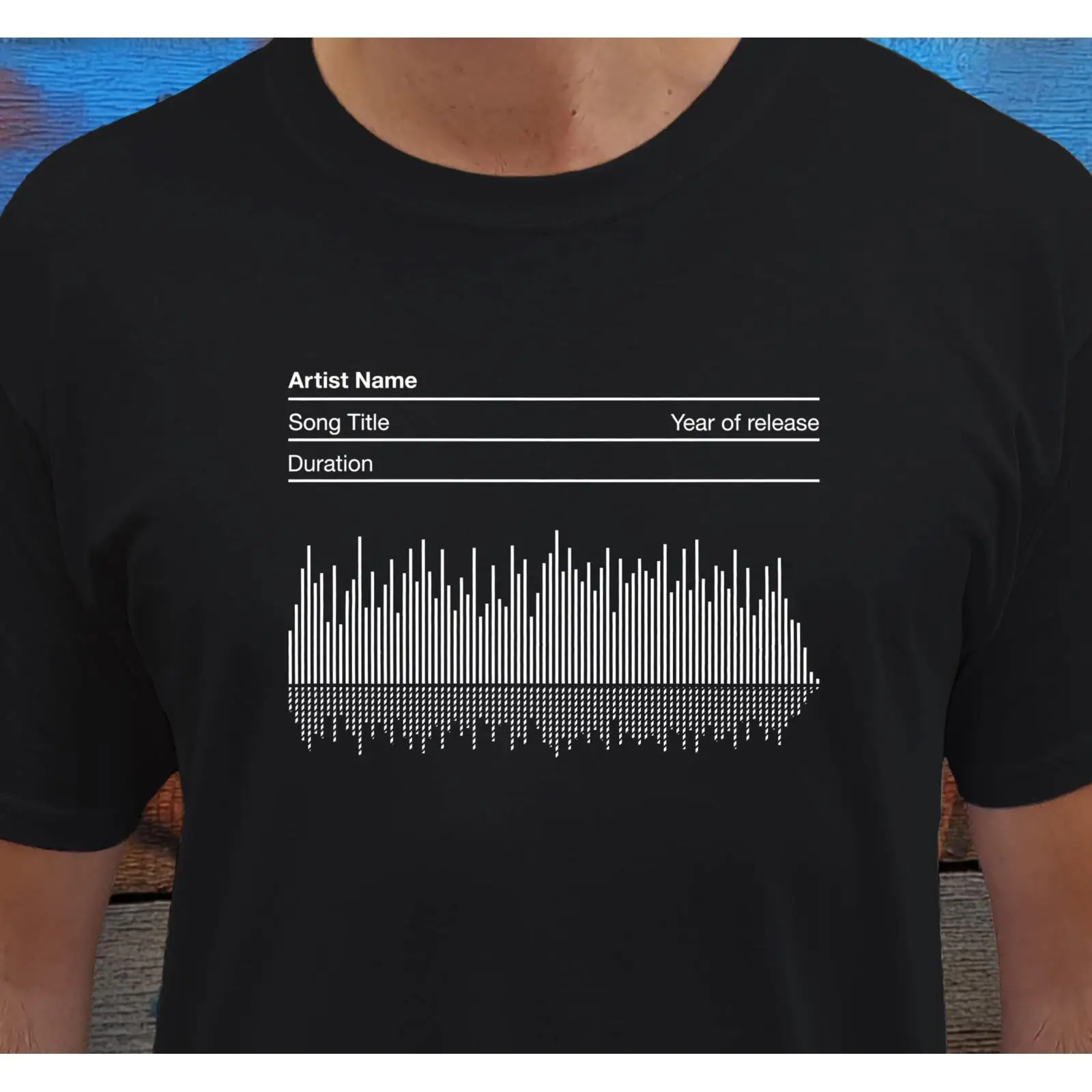 Music Song Audio - T-shirt personalizzata con onda sonora, design