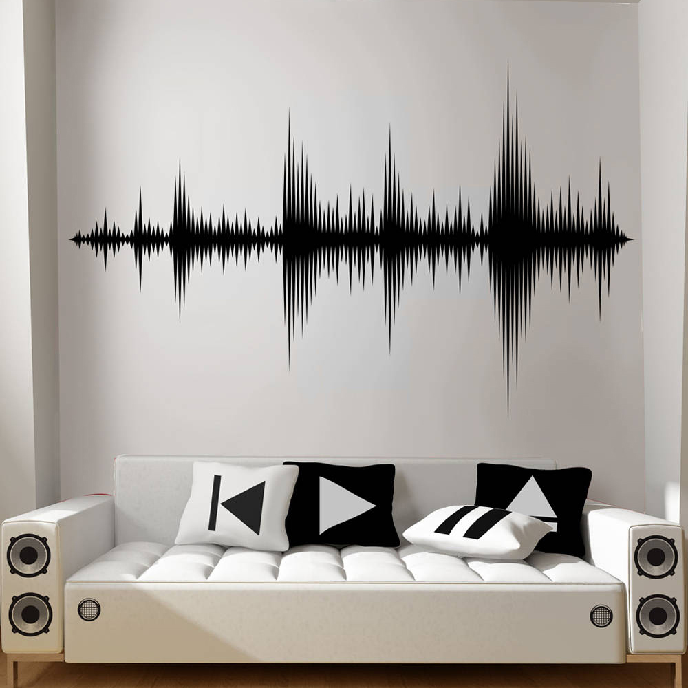 Audio Music Wallpaper - Audio Wave Decalcomania Della Parete Onda