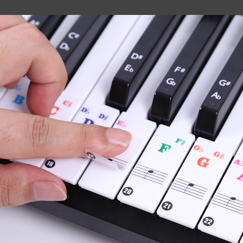 Keyboard Piano 61 Key - Adesivi Trasparenti per Tastiera di Pianoforte