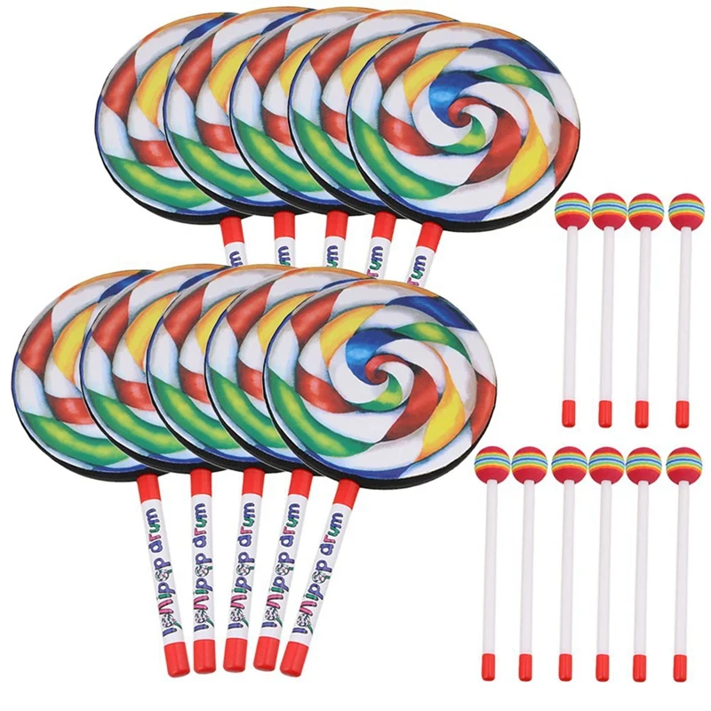 Audio Music Lollipop - 10 pezzi tamburo a forma di