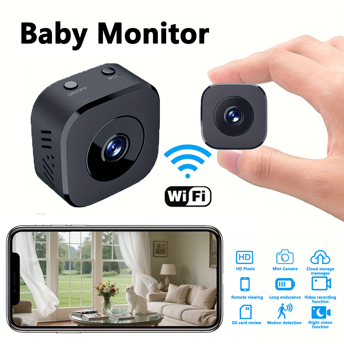 Audio Music Recording - 1080P HD Mini WiFi Telecamera di