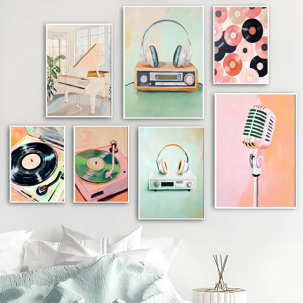 Audio Music Wallpaper - Poster Vintage in Carta con Temi