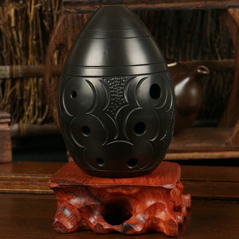 Ocarina Ceramic - 8 fori Ocarina Nero Ceramica portatile