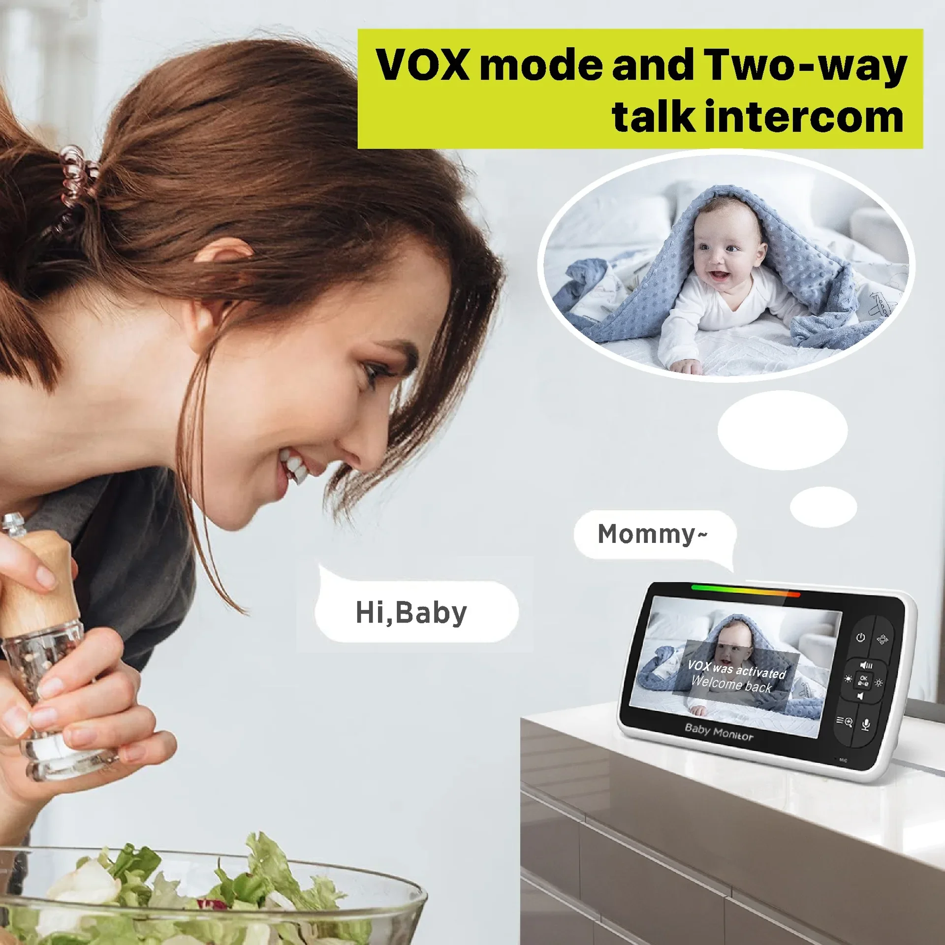 5,0 pollici Video Baby Monitor - Audio Music For Video recensione e prezzo