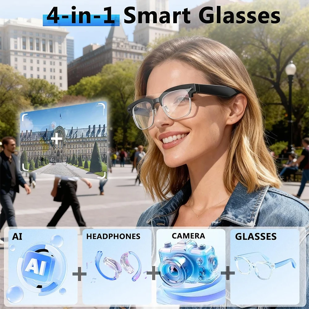 Occhiali Smart AI 4K con Fotoc - Audio Music Recording recensione e prezzo