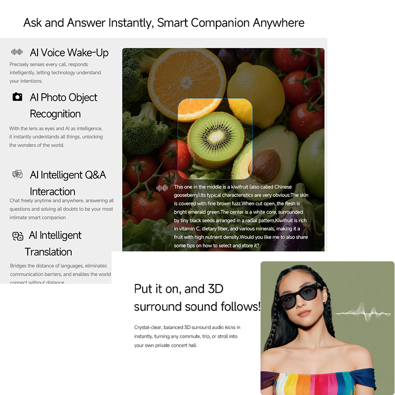 Occhiali Smart AI 2026 con Fot - Audio Music For Video recensione e prezzo