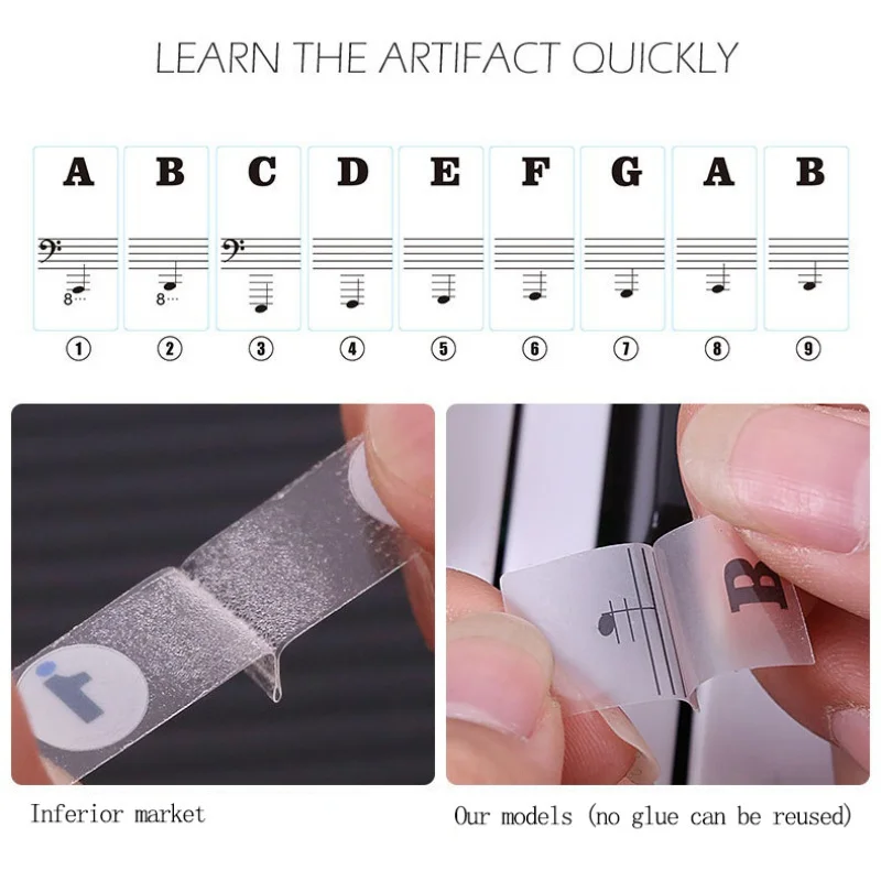 1PC adesivi per addestramento  - Keyboard Piano 61 Key recensione e prezzo