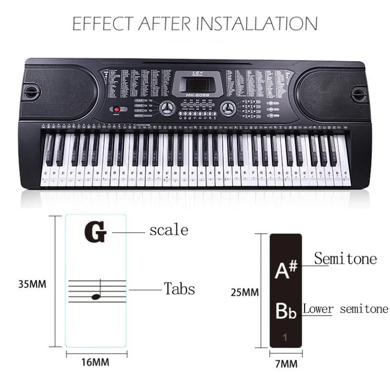 1PC adesivi per addestramento  - Keyboard Piano 61 Key recensione e prezzo