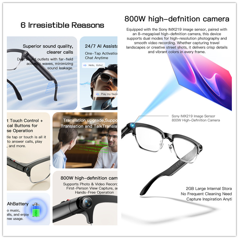 Nuovi Occhiali Smart 2026 con  - Audio Music Recording recensione e prezzo