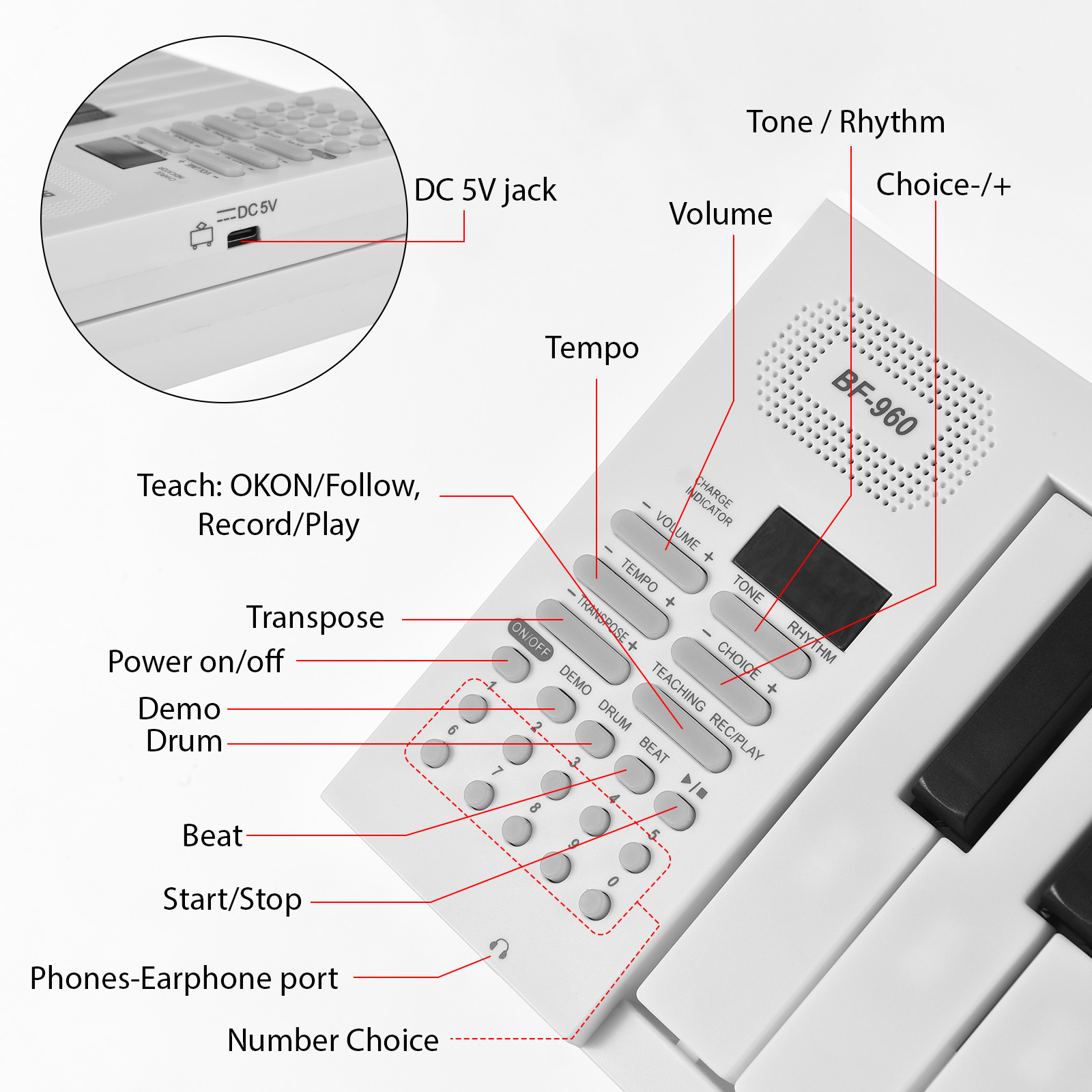 Pianoforte elettronico pieghev - Keyboard Piano 61 Key recensione e prezzo